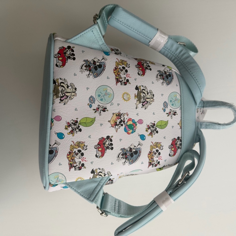 NWT DISNEY LOUNGEFLY Mickey & Minnie’s Runaway Railway Mini Backpack - Picture 2 of 8